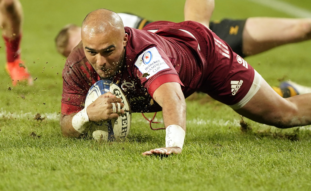 Champions Cup: Munster thump Wasps as Simon Zebo scores landmark tries