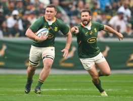 South Africas Jasper Wiese with ball in hand against Argentina.