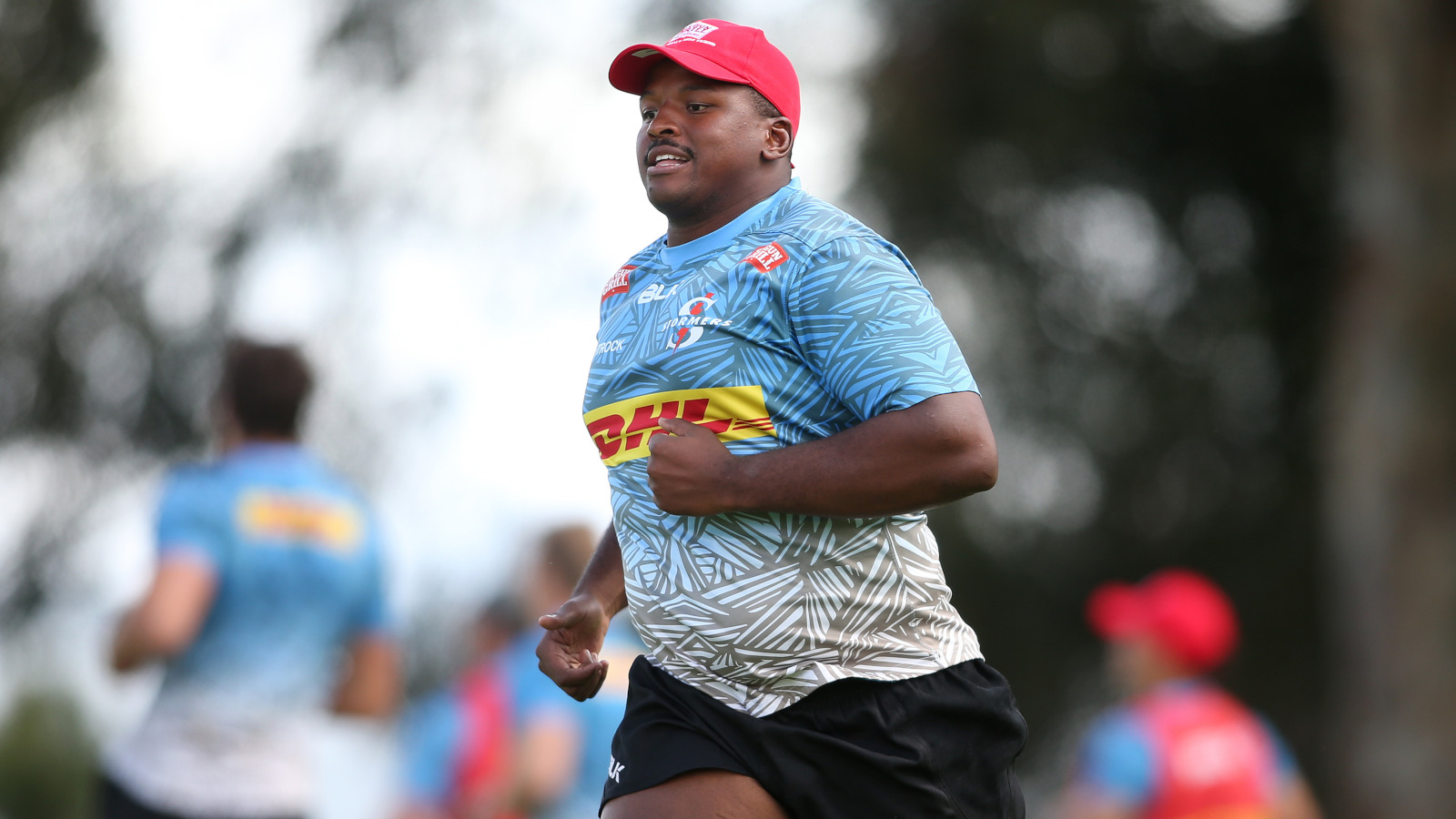 Stormers front-row Sazi Sandi at training.