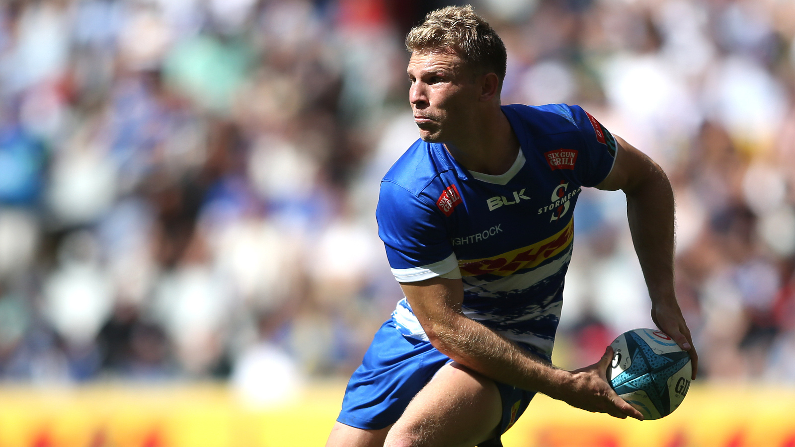 Stormers star Paul de Wet with ball in hand.