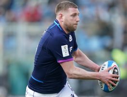 Scotland flyhalf Finn Russell with ball in hand during a six nations match