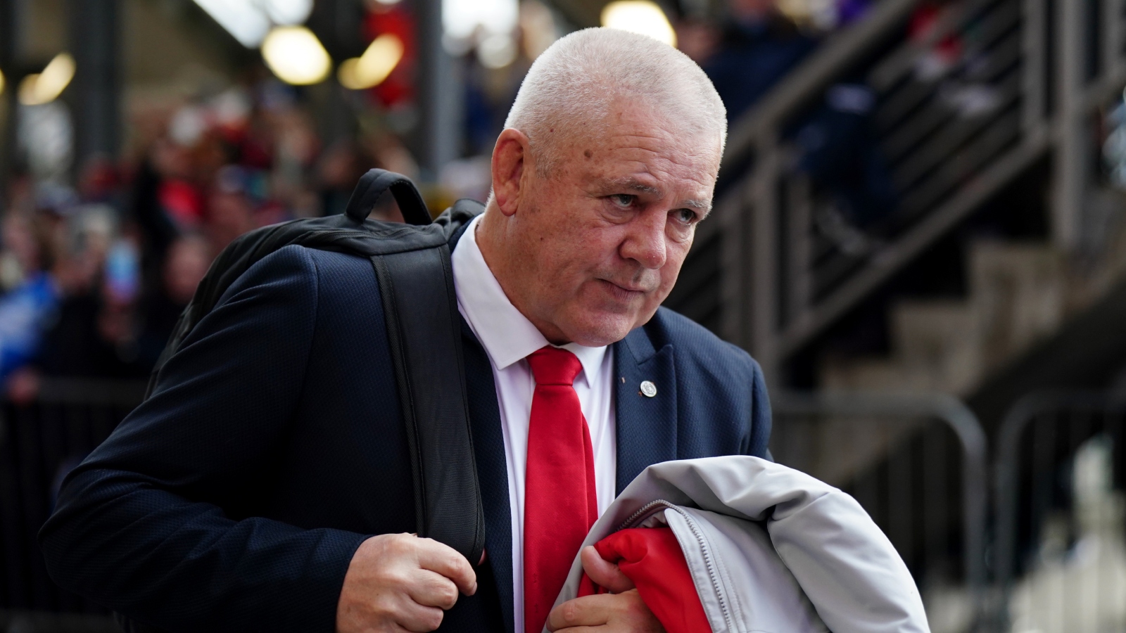 Wales coach Warren Gatland leaves the stadium