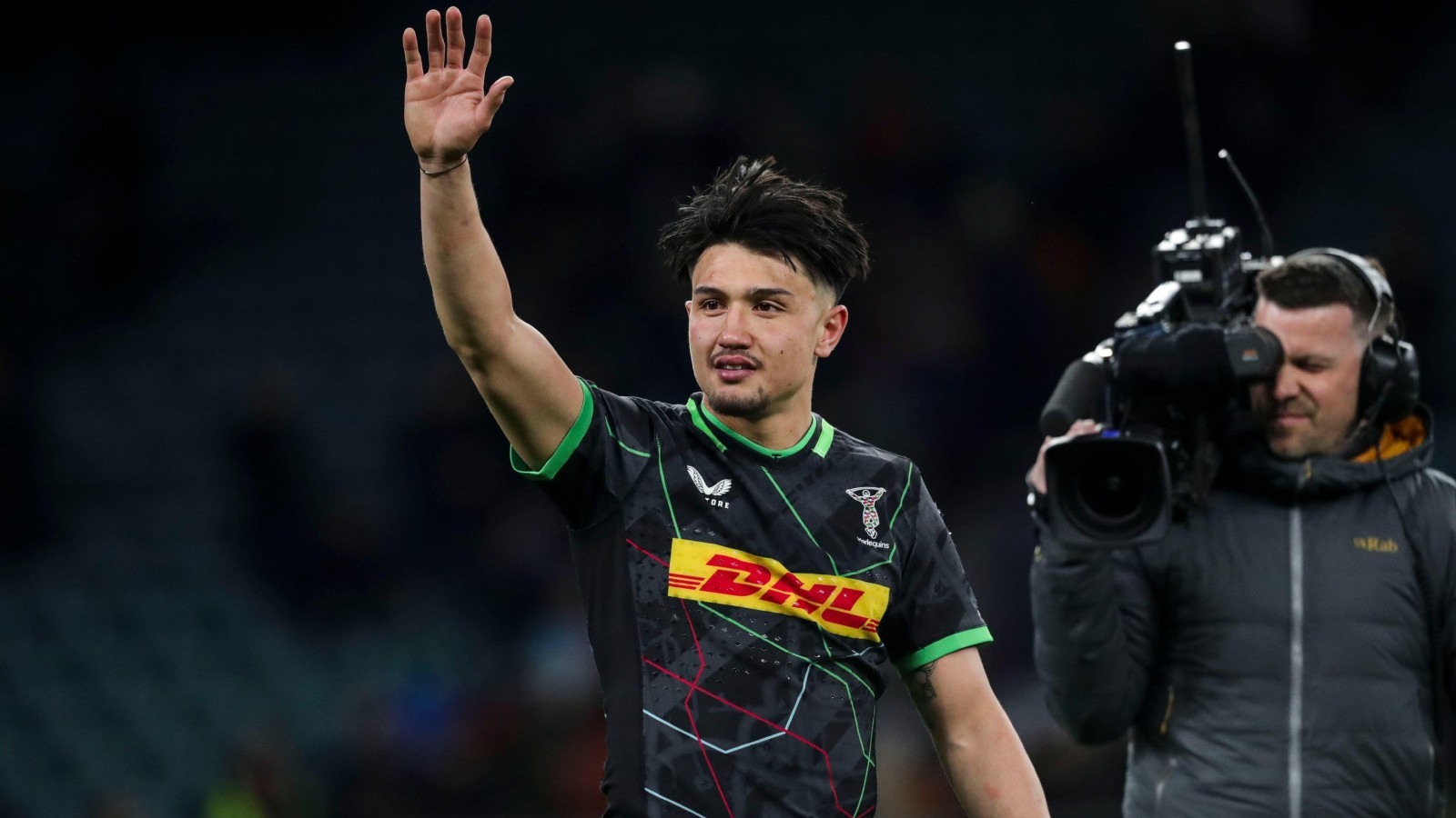 Marcus Smith looks on after a game for Harlequins