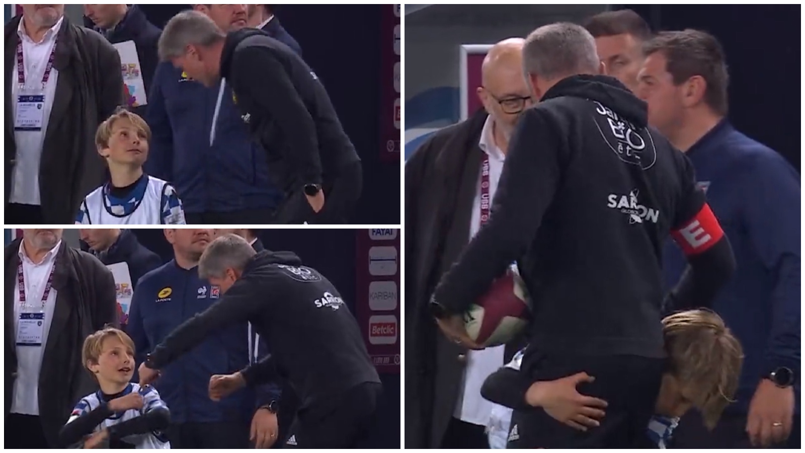 WATCH: Ronan O’Gara gives tackling class to ballboy in sweet moment during La Rochelle match