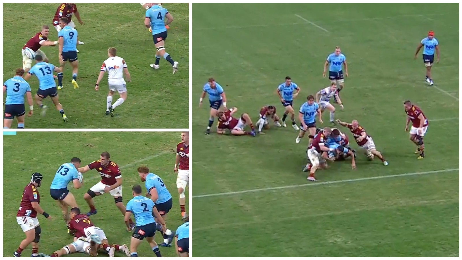 Super Rugby Pacific: Izaia Perese try for the Waratahs