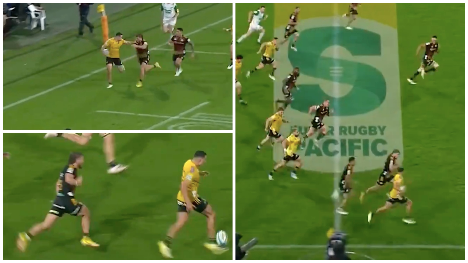 Super Rugby Pacific: Hurricanes Josh Moorby scores