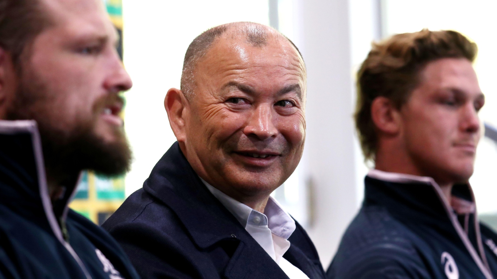 Eddie Jones smiles during a Wallabies press conference