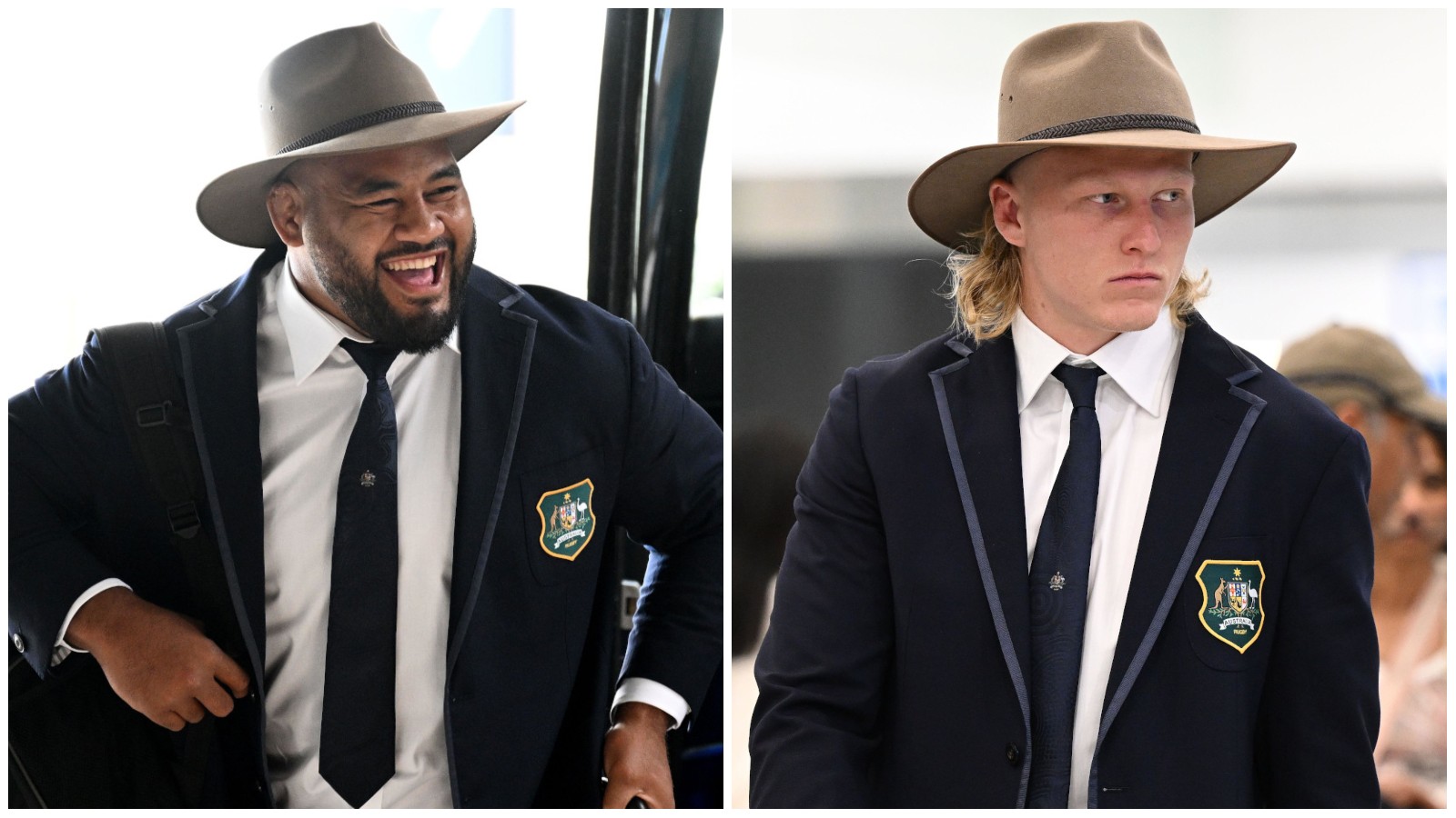 Wallabies prop Taniela Tupou and fly-half Carter Gordon.