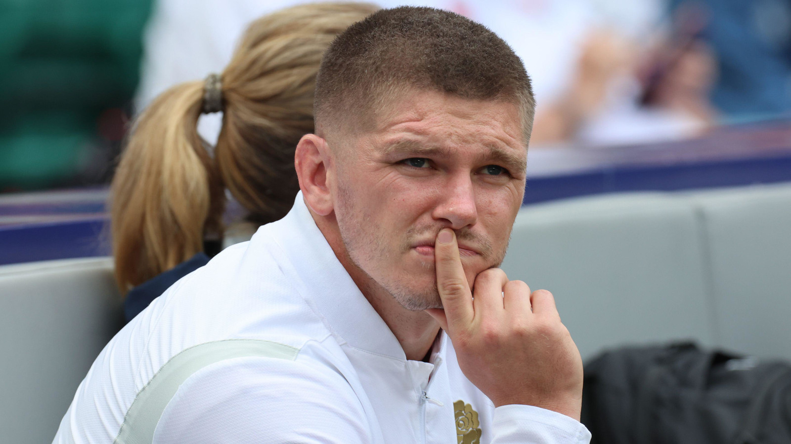 England captain Owen Farrell before a Rugby World Cup warm-up.