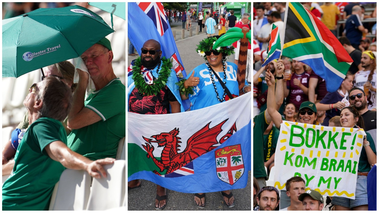 Supporters at opening Rugby World Cup weekend.