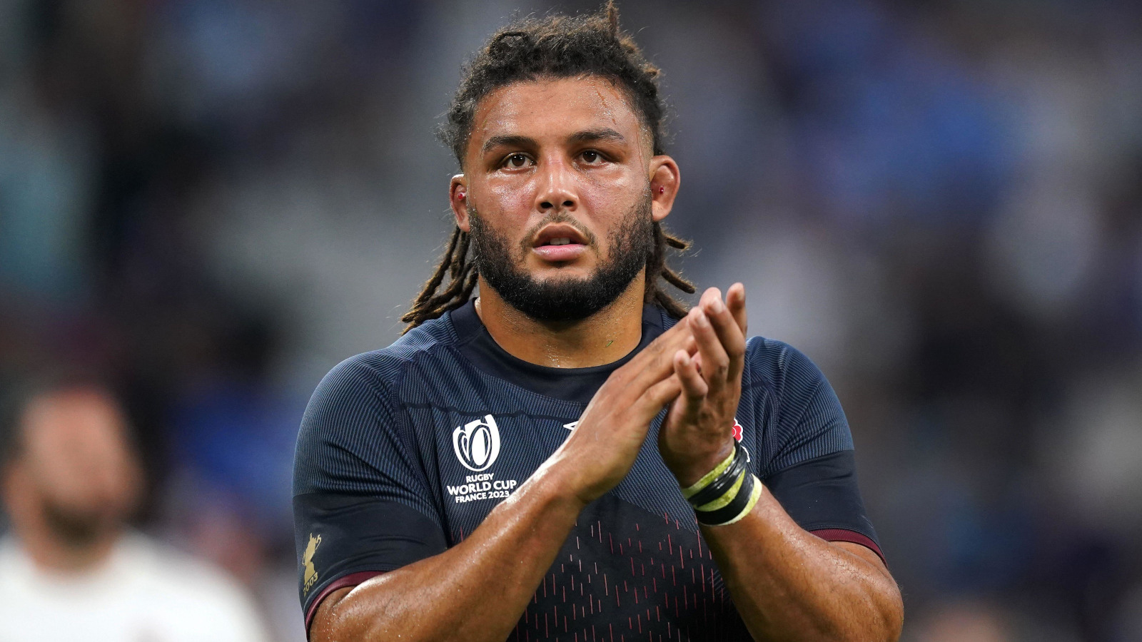 Lewis Ludlam for England at 2023 Rugby World Cup.