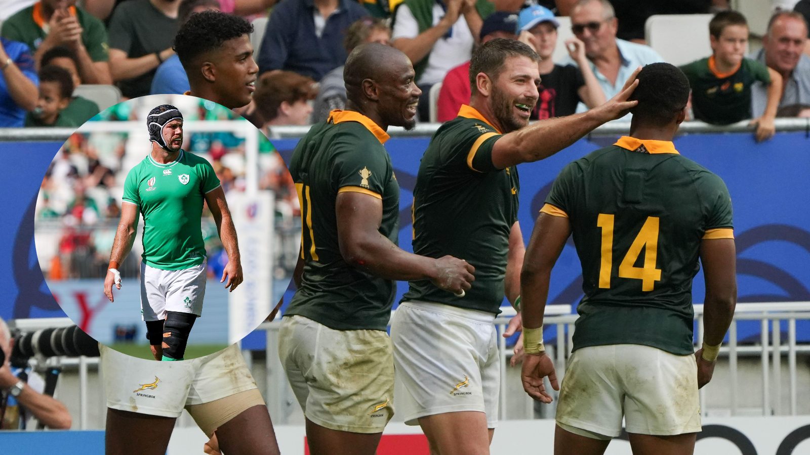 Split with Ireland's Caelan Doris and Springboks players