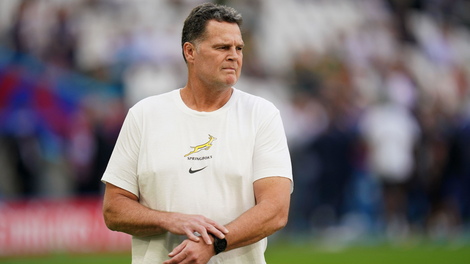 South Africa director of rugby Rassie Erasmus during the 2023 Rugby World Cup.