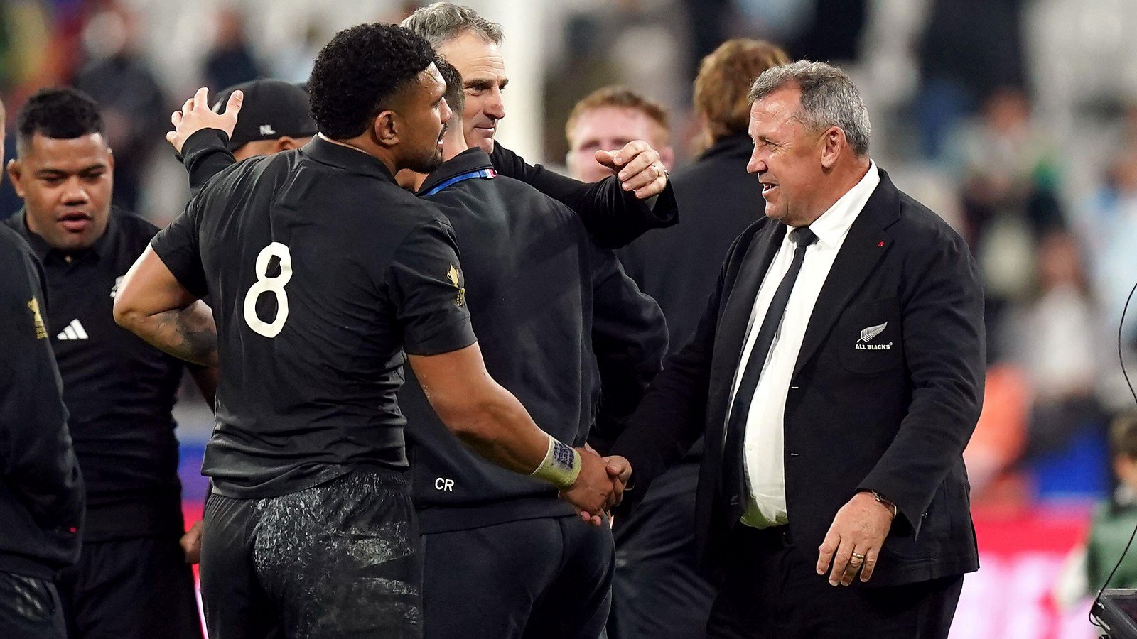Ian Foster and Ardie Savea NZ v Argentina RWC SF 2023 - Alamy.jpg