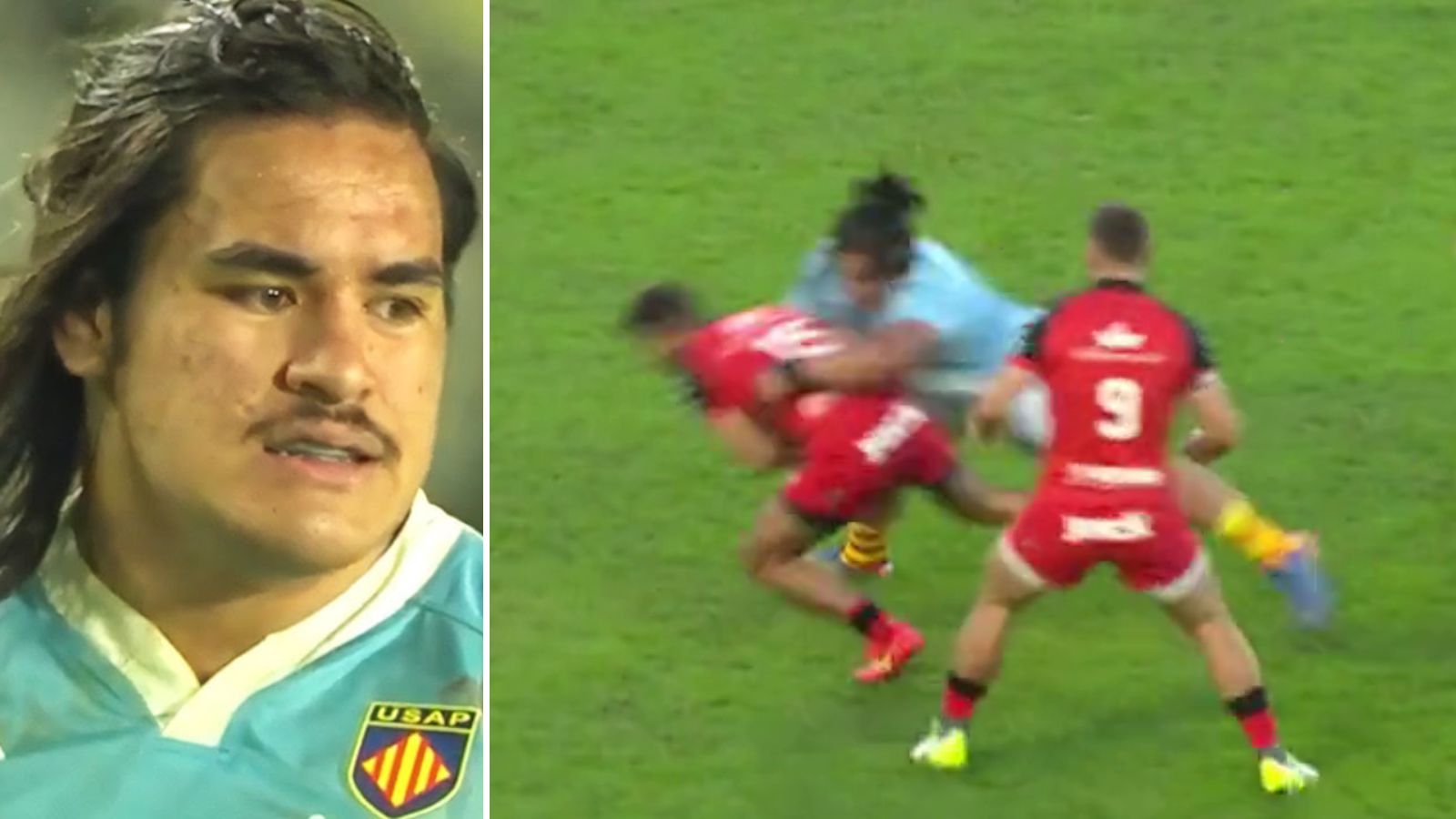 The BONE CRUNCHING Tuilagi hit that has fans drooling over 150kg prospect