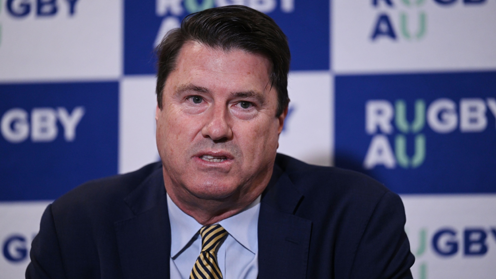 Rugby Australia chairman Hamish McLennan during a press conference.