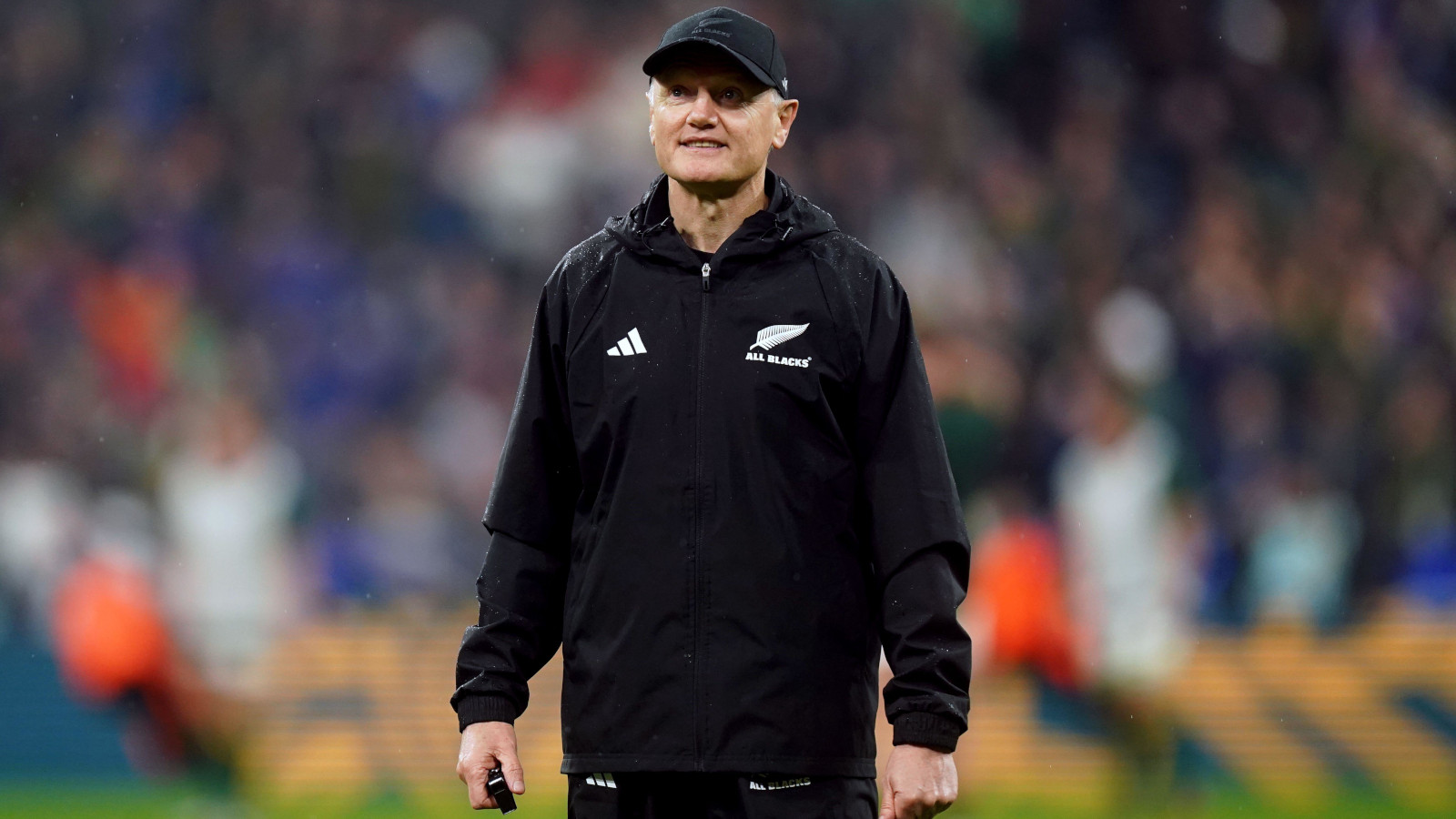 Joe Schmidt coaching at the Rugby World Cup in 2023.