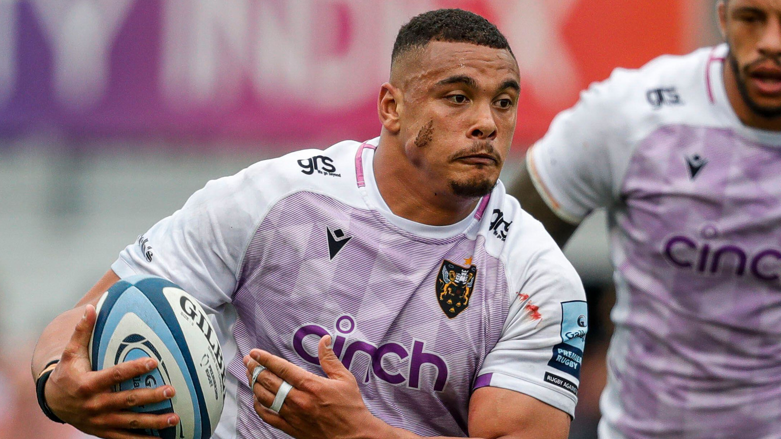 Juarno Augustus in action for Northampton Saints.
