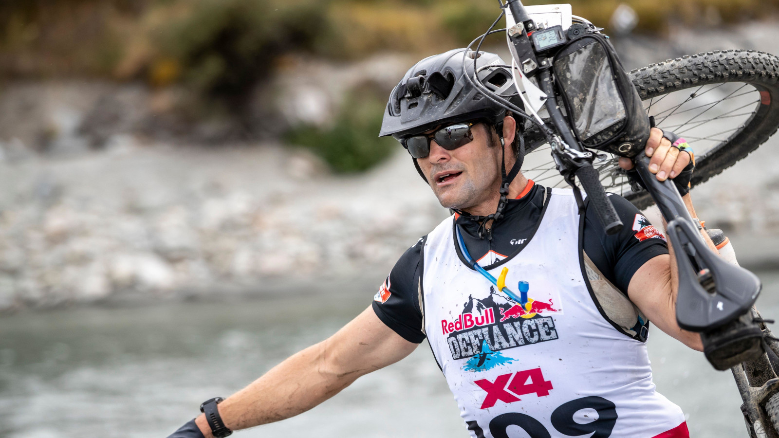 Former All Blacks captain Richie McCaw competing in an endurance event.