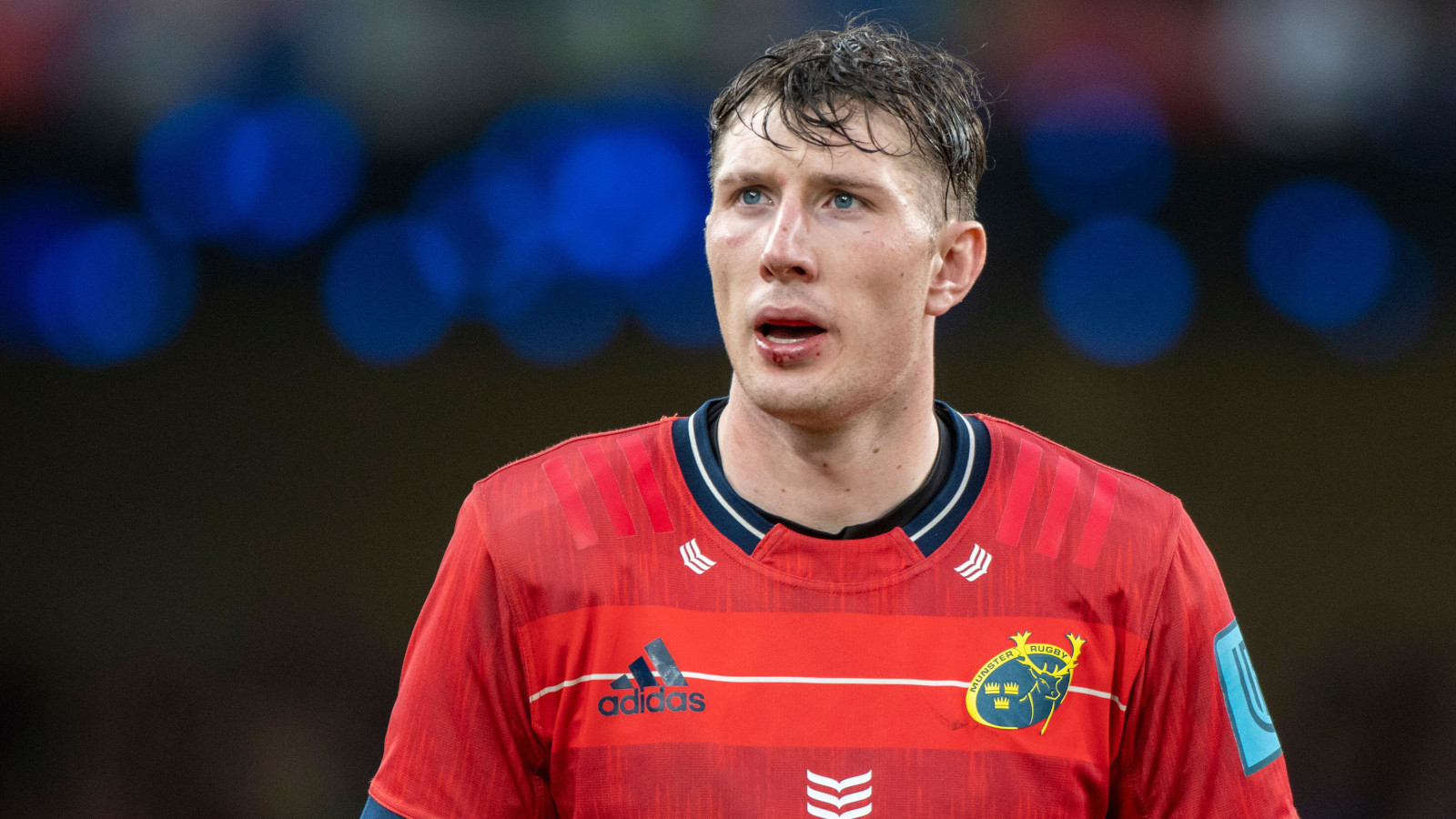 Lock Thomas Ahern in action for Munster.