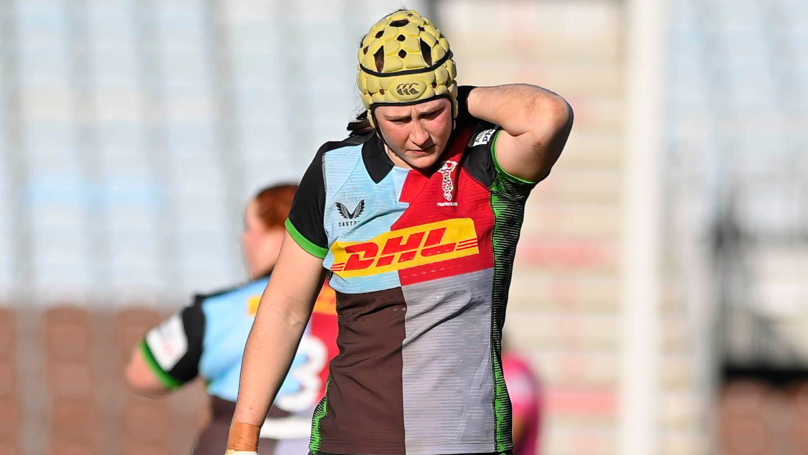 England flanker Emily Robinson playing for Harlequins in 2023.