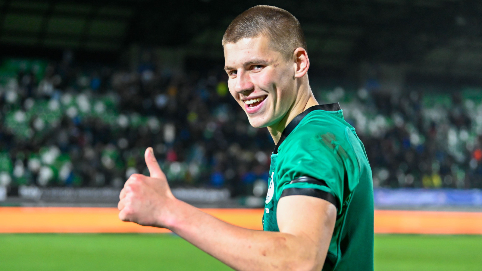 Leinster fly-half Sam Prendergast for Ireland U20s in 2023.