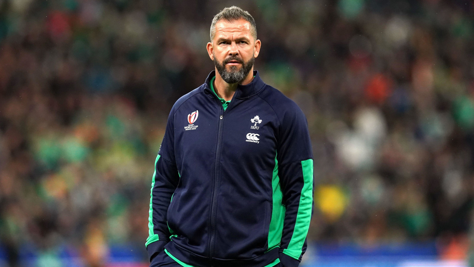 Ireland head coach Andy Farrell during the 2023 Rugby World Cup.