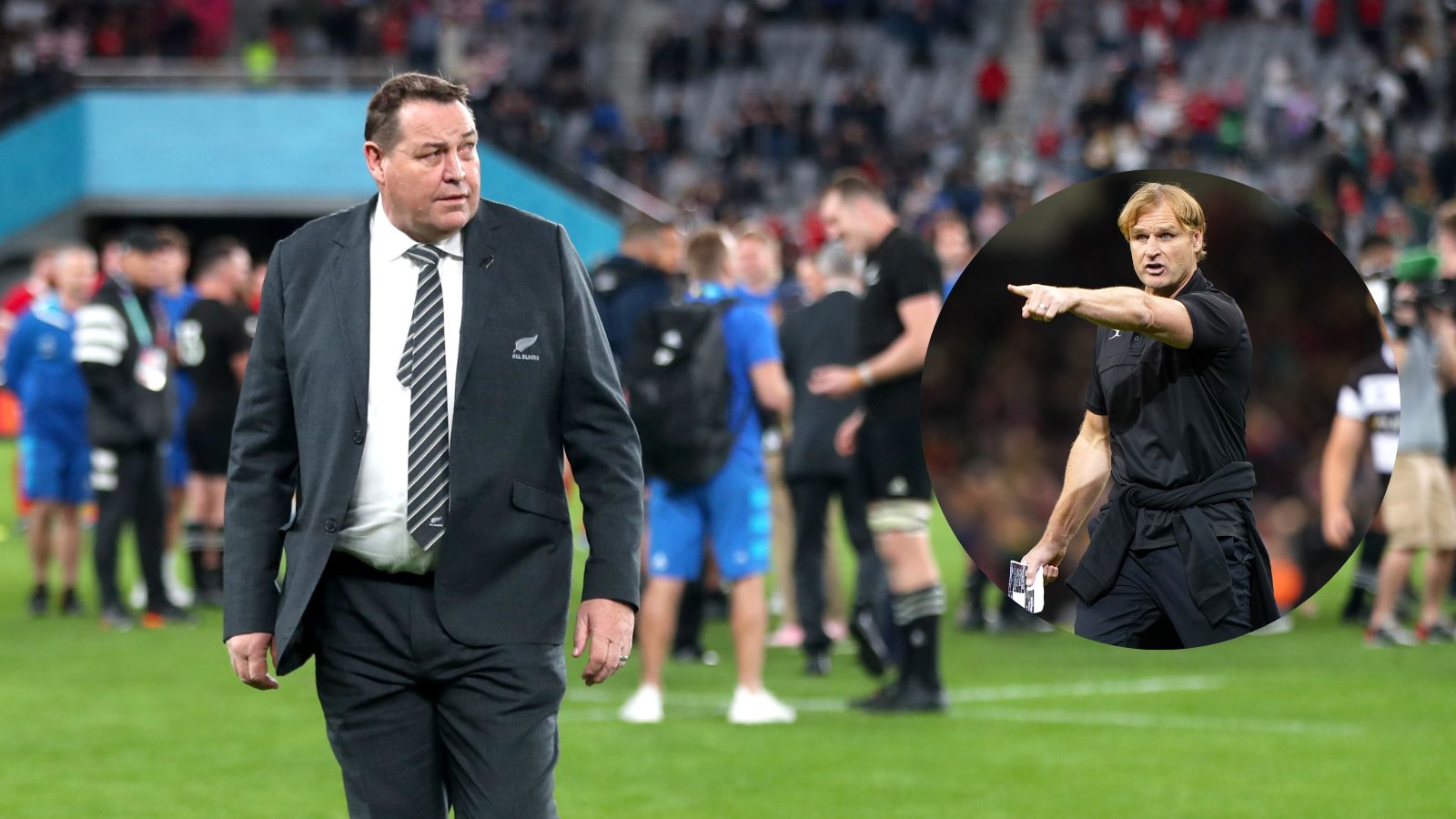 Split with Sir Steve Hansen and Scott Robertson.