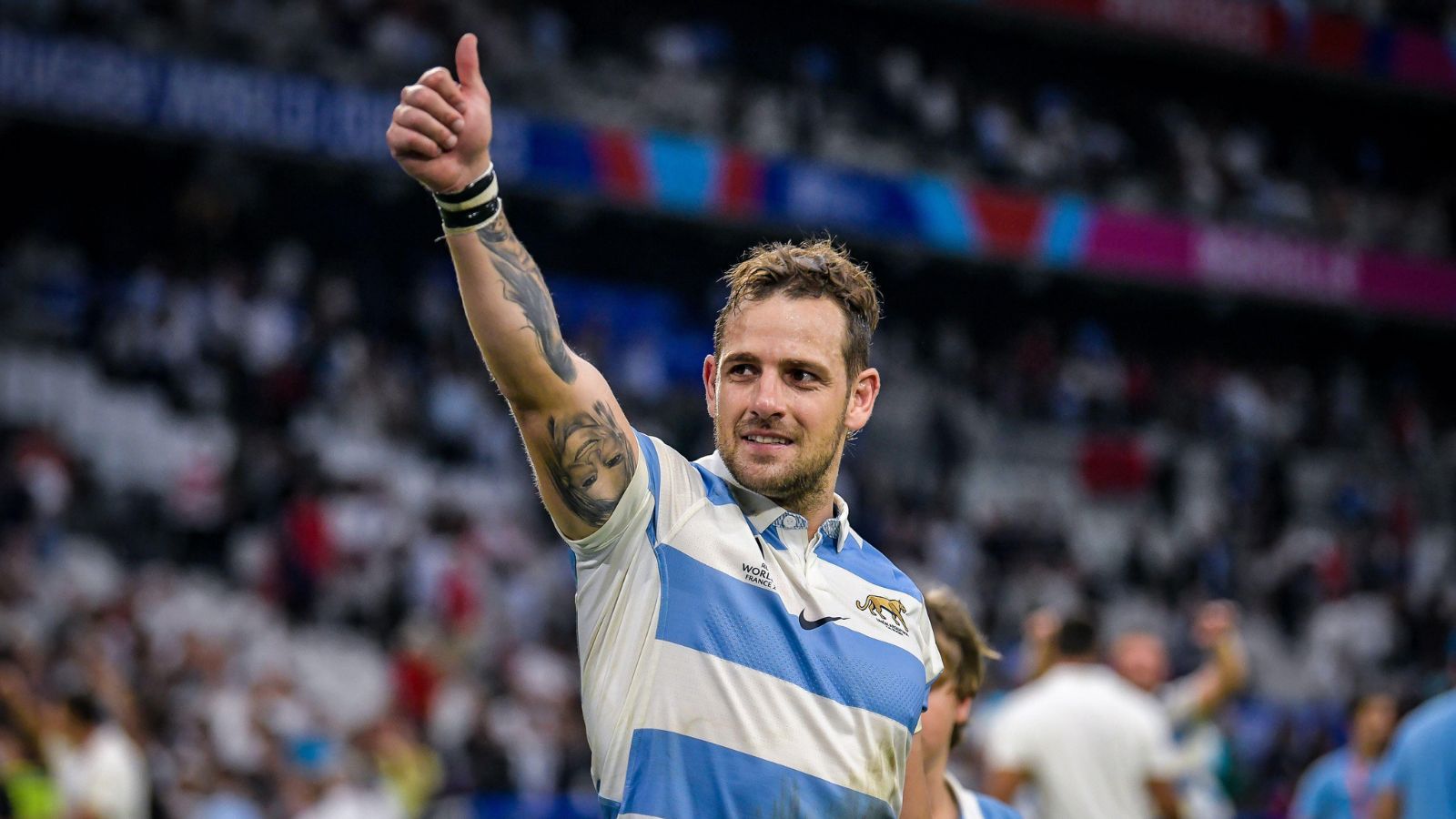 Argentina's Nicolas Sanchez during after the Rugby World Cup France 2023 match between Wales and Argentina at Stade de Marseille