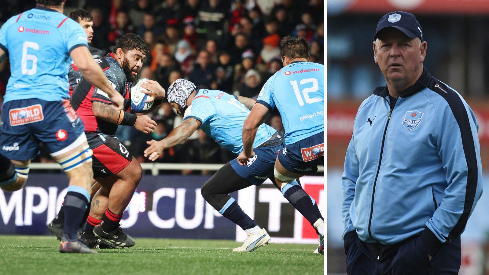 Lyon v Bulls Champions Cup Rugby and Bulls boss Jake White.