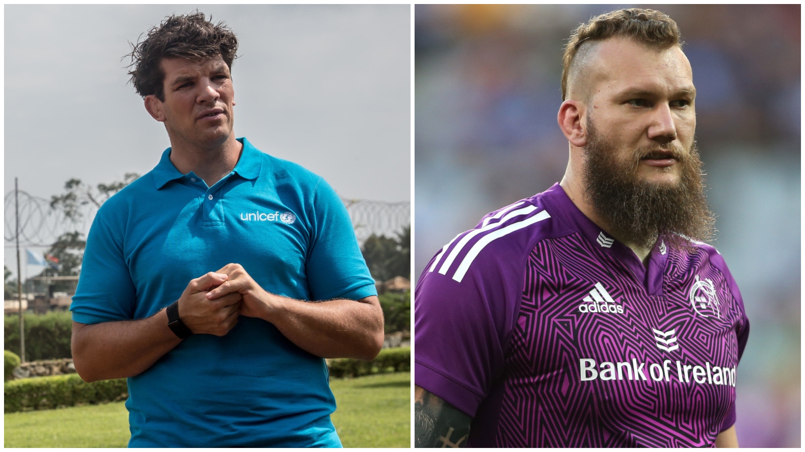 Former Ireland and Munster lock Donncha O'Callaghan and current Munster and South Africa lock RG Snyman.