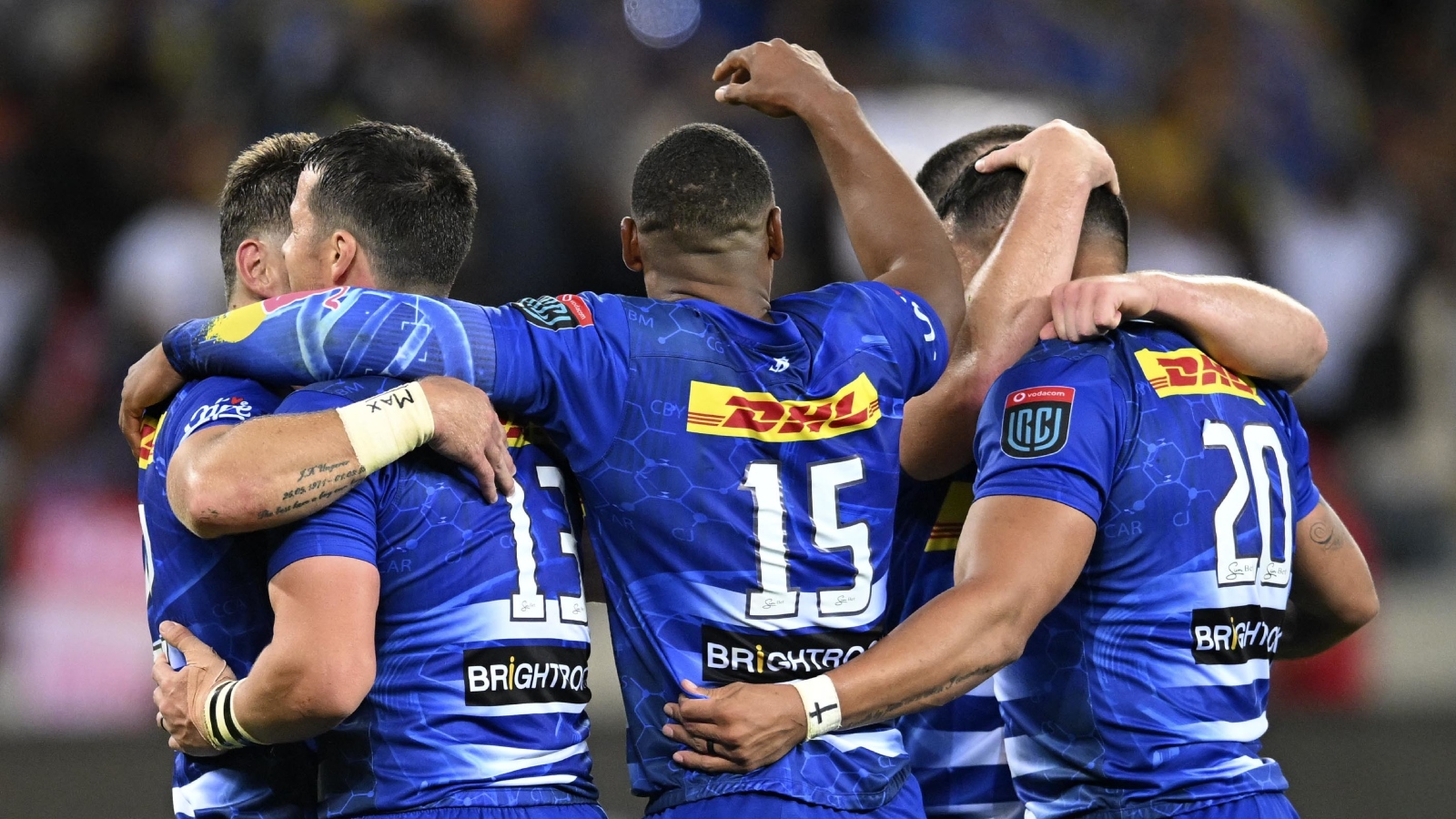 Stormers layers celebrate during the United Rugby Championship.