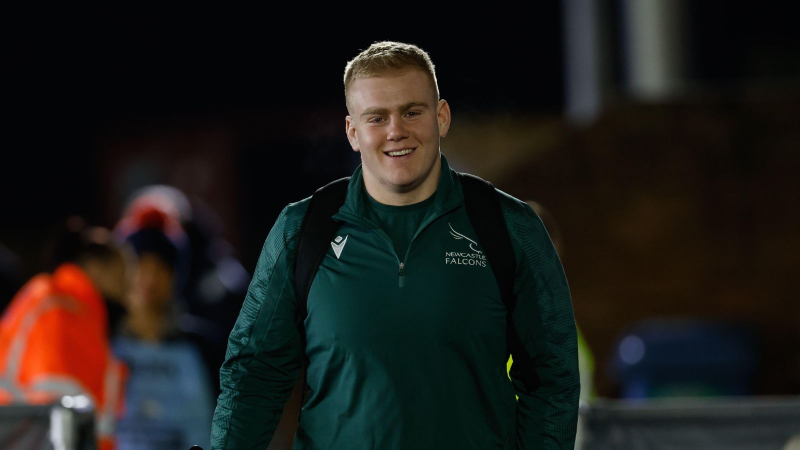 Phil Brantingham of Newcastle Falcons arriving at Kingston Park for the Gallagher Premiership match between Newcastle Falcons and Harlequins at Kingston Park, Newcastle on Friday 5th January 2024.