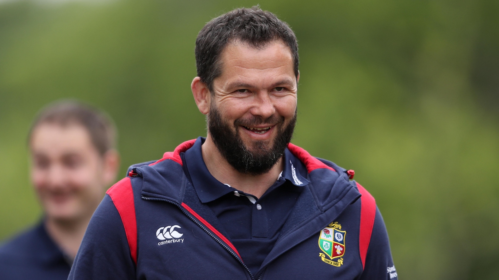 Andy Farrell looks on during a British & Irish Lions session.