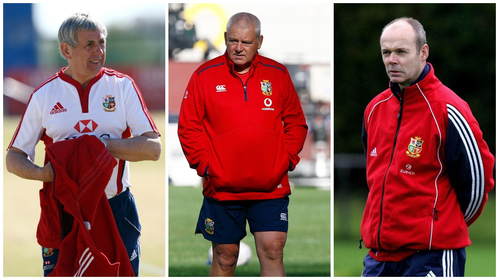 Split with Sir Ian McGeechan, Warren Gatland and Sir Clive Woodward.