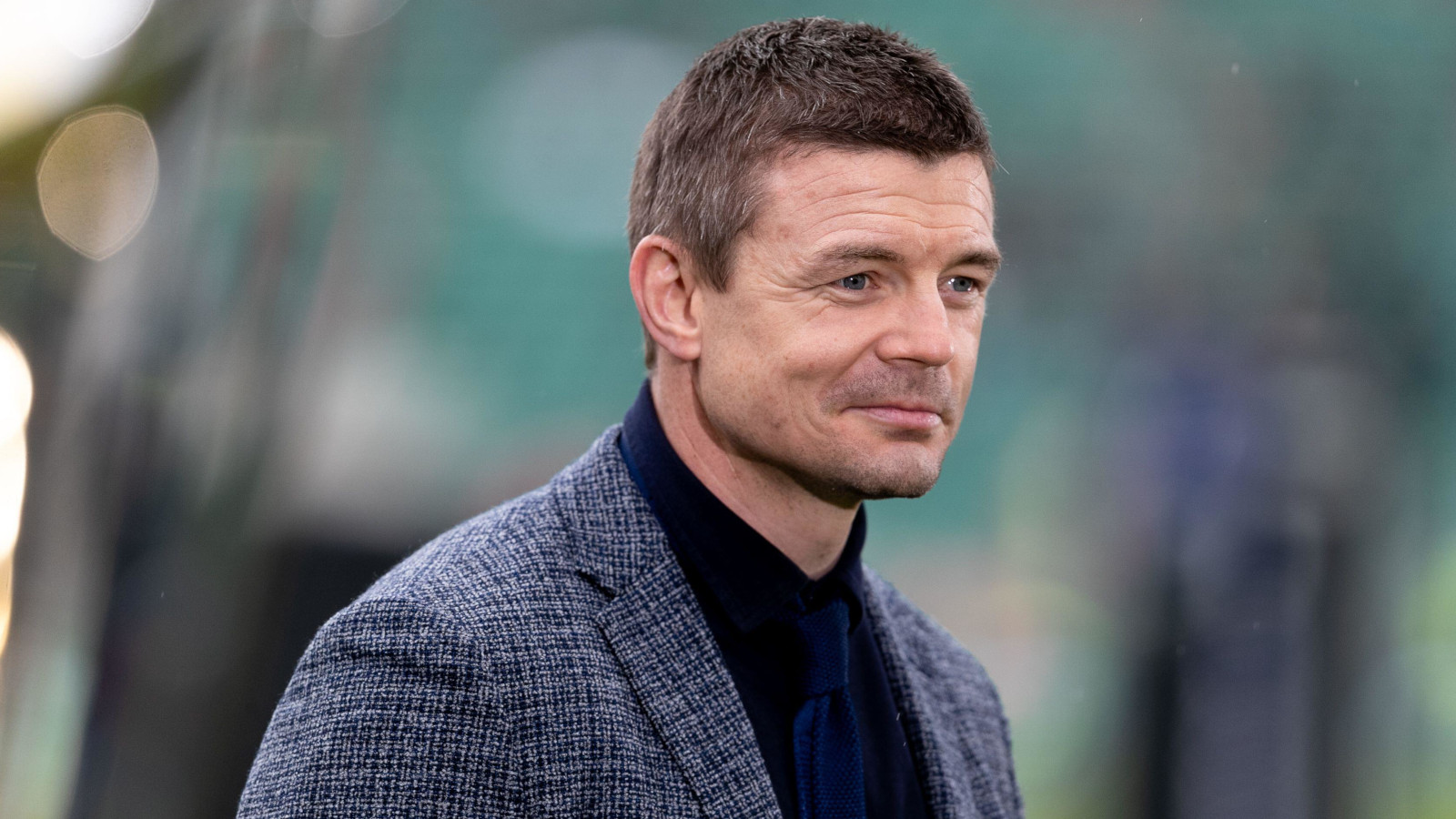 Ireland legend Brian O'Driscoll while working as a pundit.