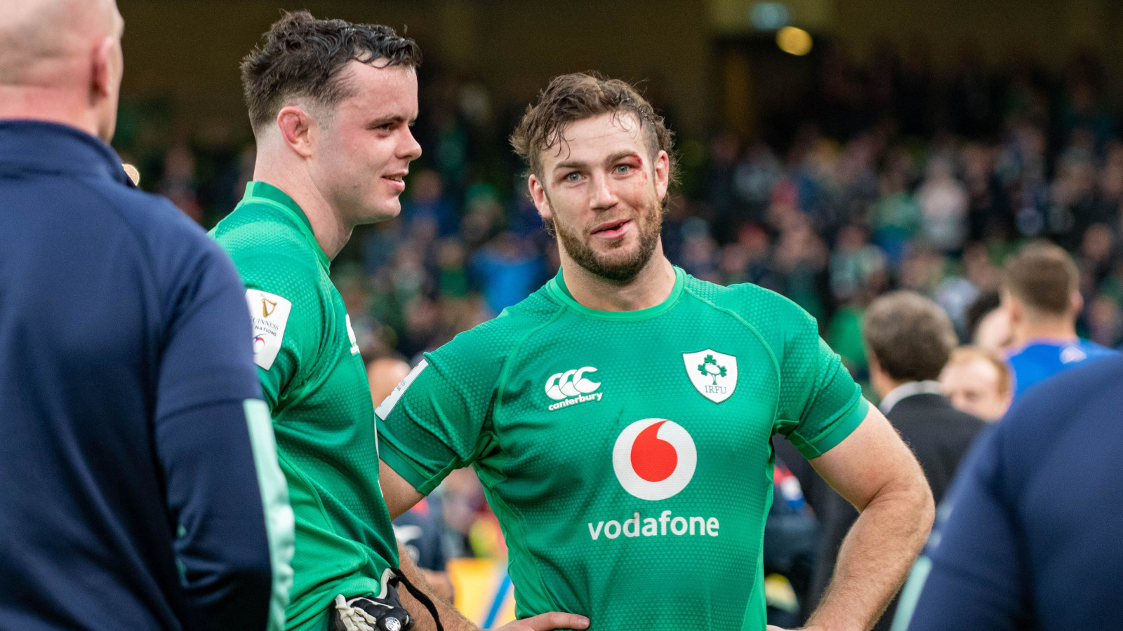 Ireland number eight Caelan Doris alongside lock James Ryan in 2023.