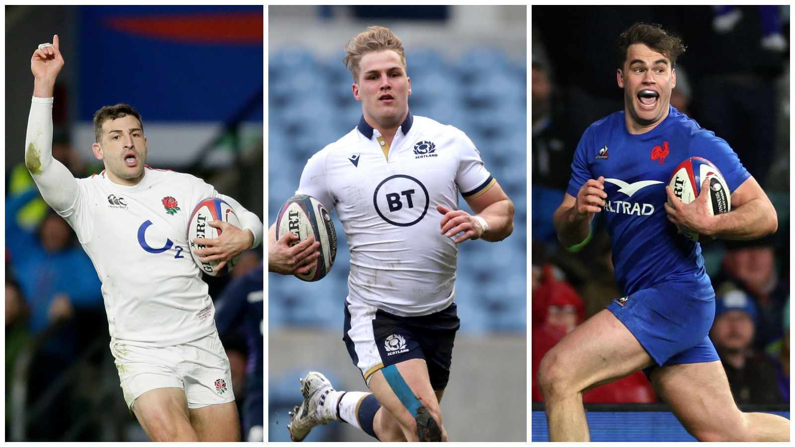 Split with Jonny May (England), Duhan van der Merwe (Scotland) and Damian Penaud (France).