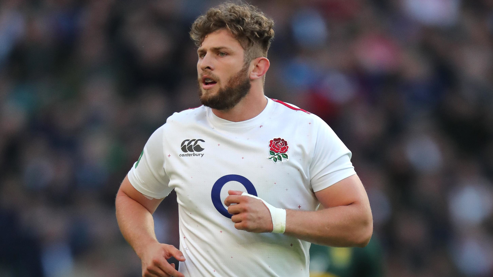 Alec Hepburn playing for England in 2018.