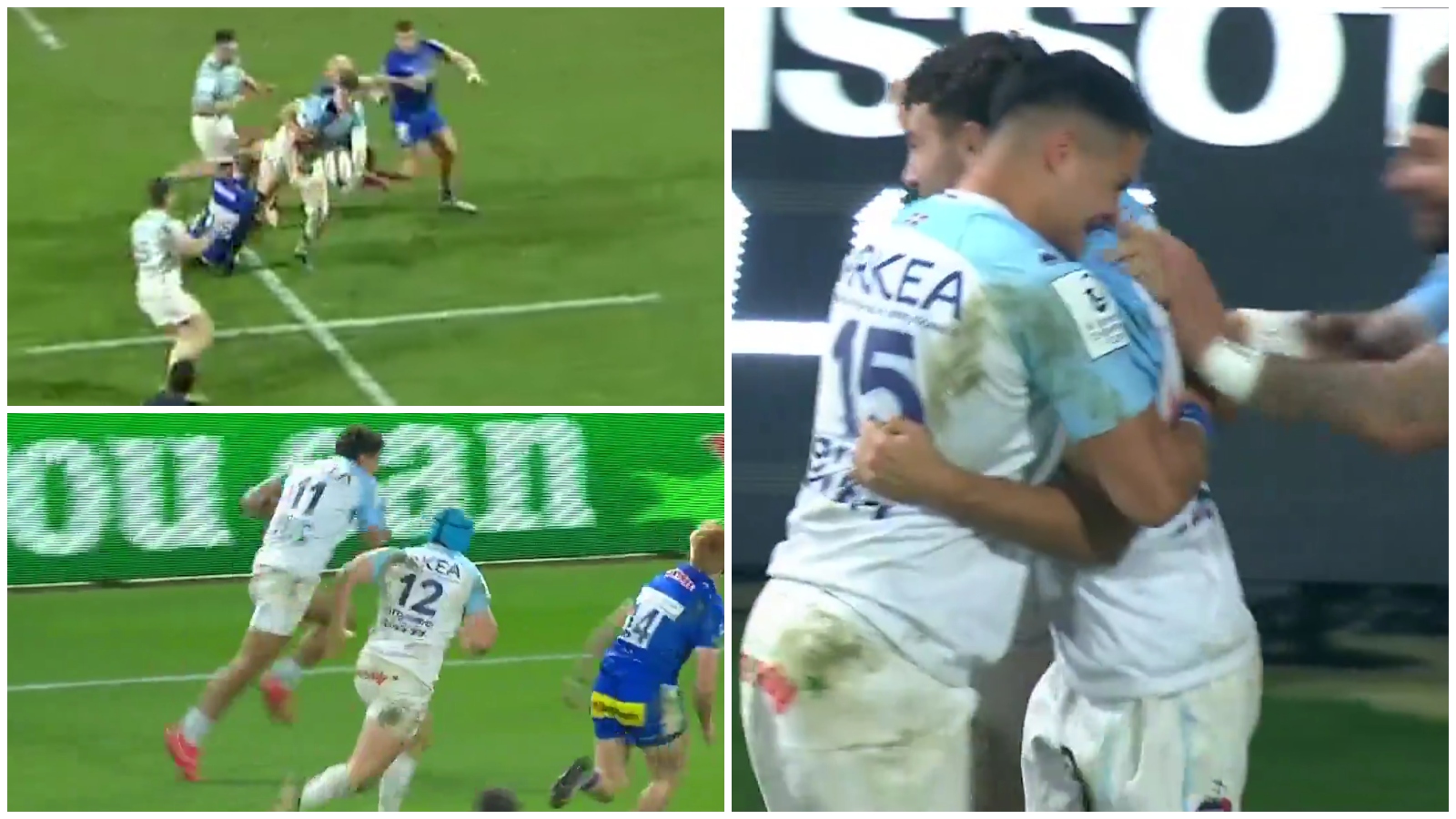 Bayonne score incredible try against Exeter Chiefs in the Champions Cup 2024.