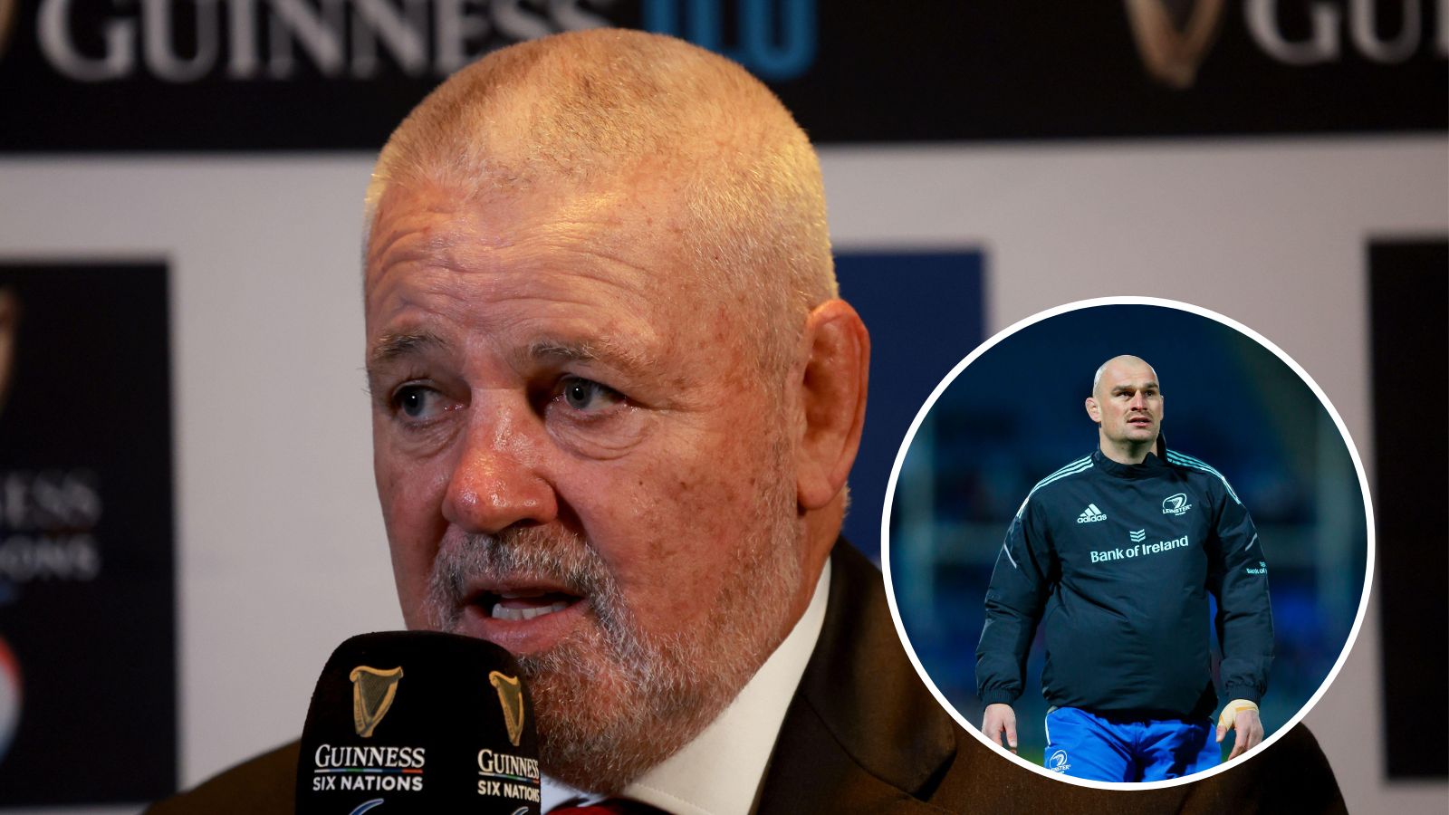 Wales head coach Warren Gatland during the 2024 Guinness Men's Six Nations Launch at the Guinness Storehouse in Dublin, Ireland. Plus Leinster flanker Rhys Ruddock.