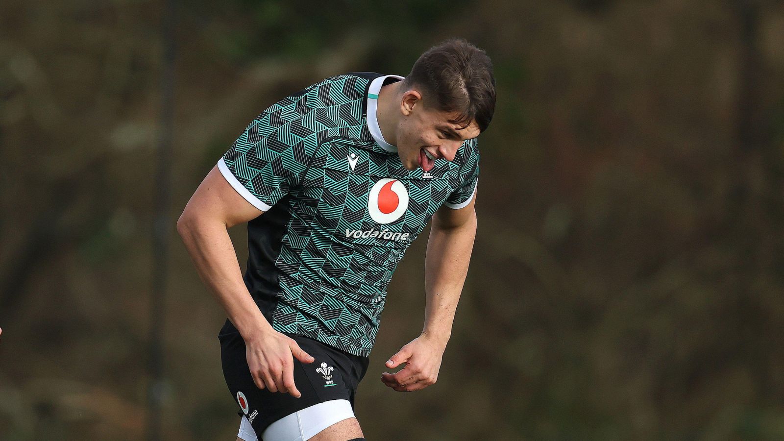 Dafydd Jenkins, the Wales rugby team captain during the Wales rugby team training.