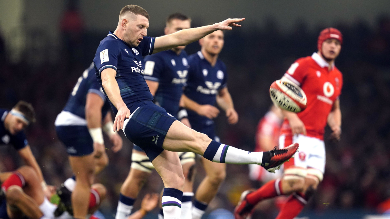 Scotland fly-half Finn Russell against Wales.