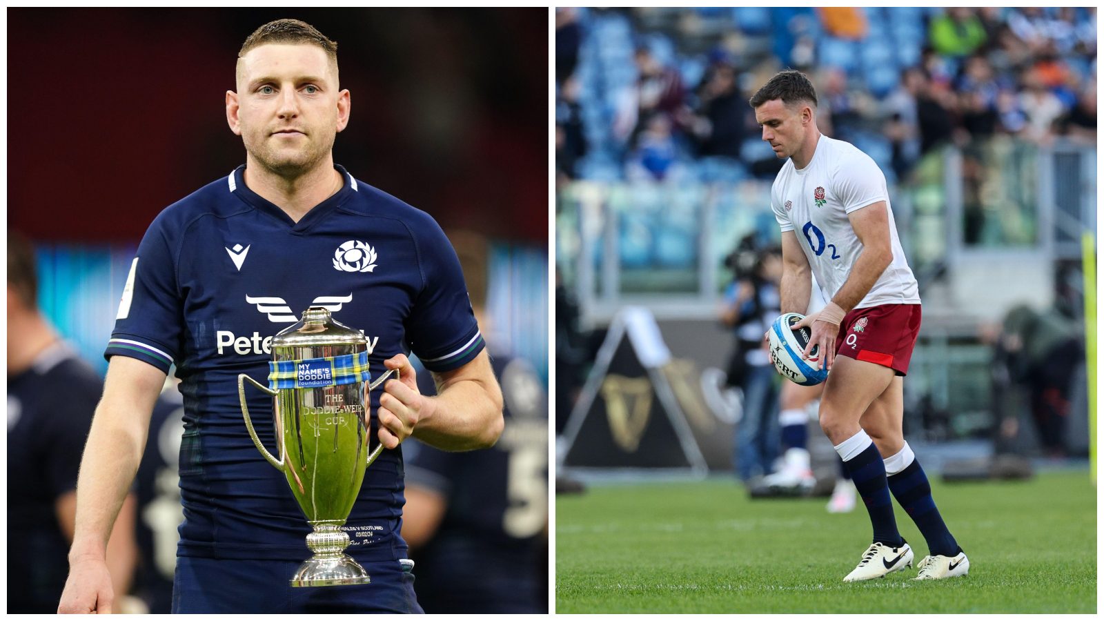 Split with Scotland's Finn Russell and George Ford of England.