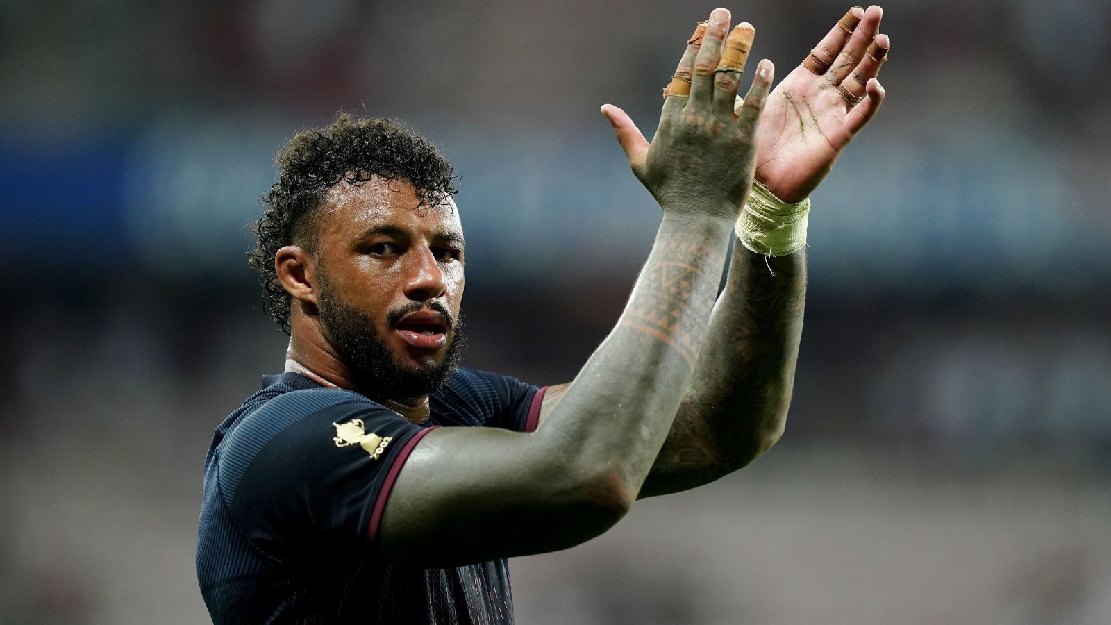 England's Courtney Lawes applauds supporters following the Rugby World Cup 2023, Pool D match at the Stade De Nice, France.