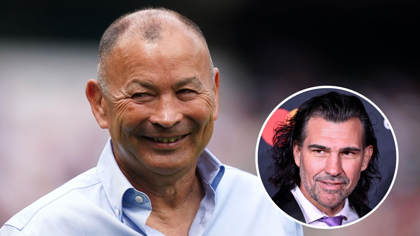 Japan head coach Eddie Jones and former Springboks forward Victor Matfield.