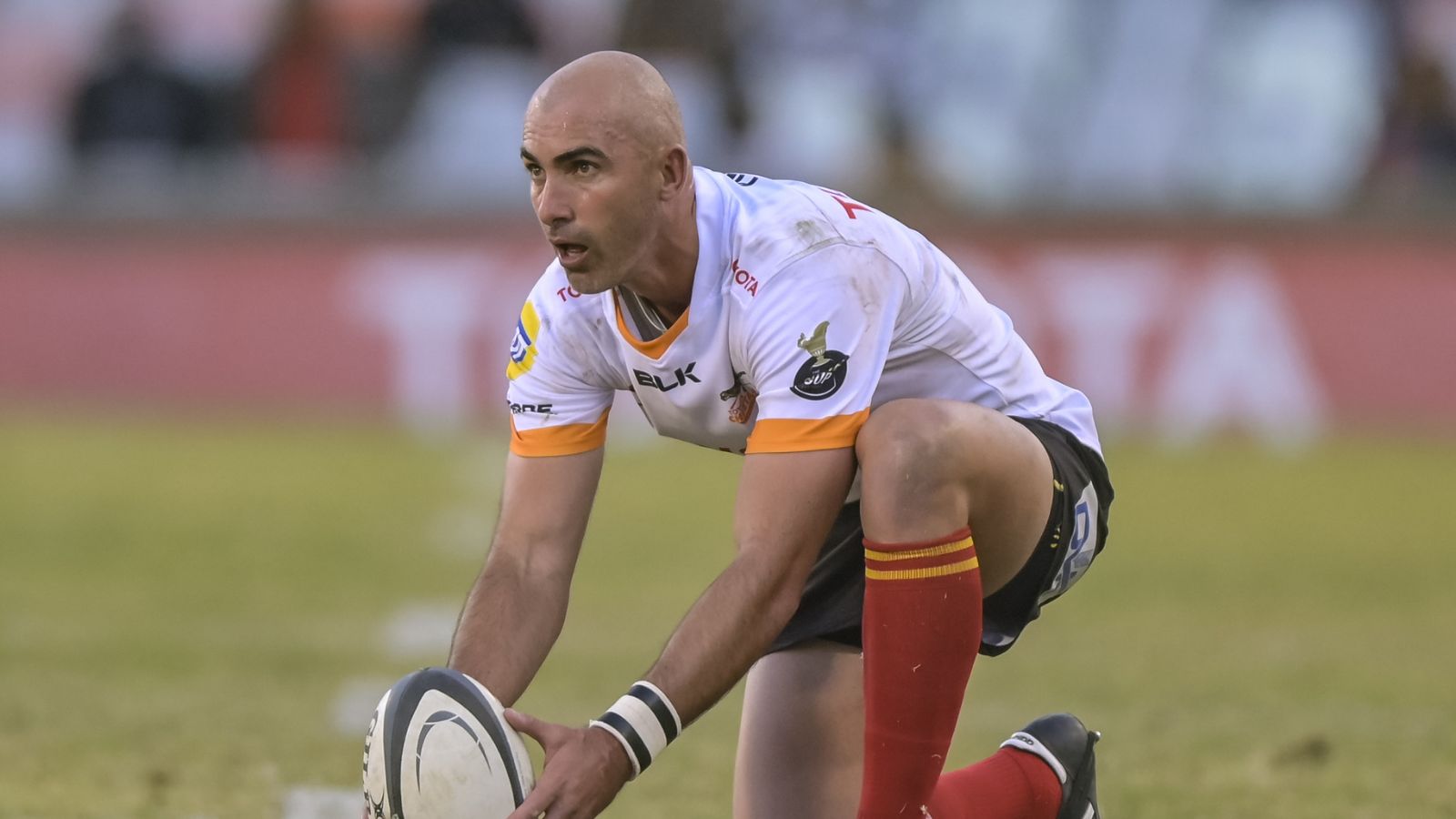 Ruan Pienaar of the Toyota Cheetahs during the Currie Cup Rugby match Toyota Cheetahs v Vodacom Bulls at Toyota Stadium, Bloemfontein on 17 June 2023