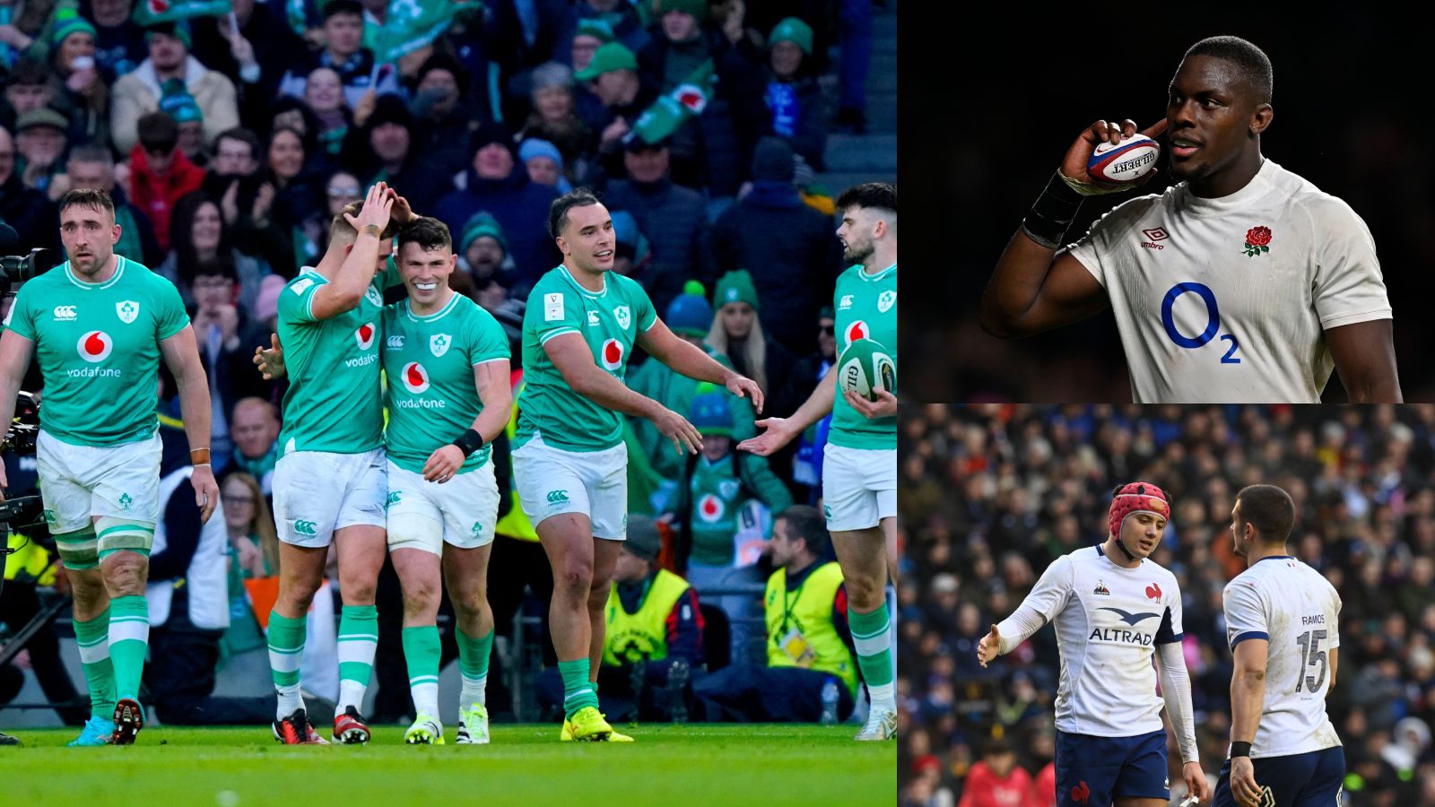 Split with Ireland stars, France players and England's Maro Itoje.