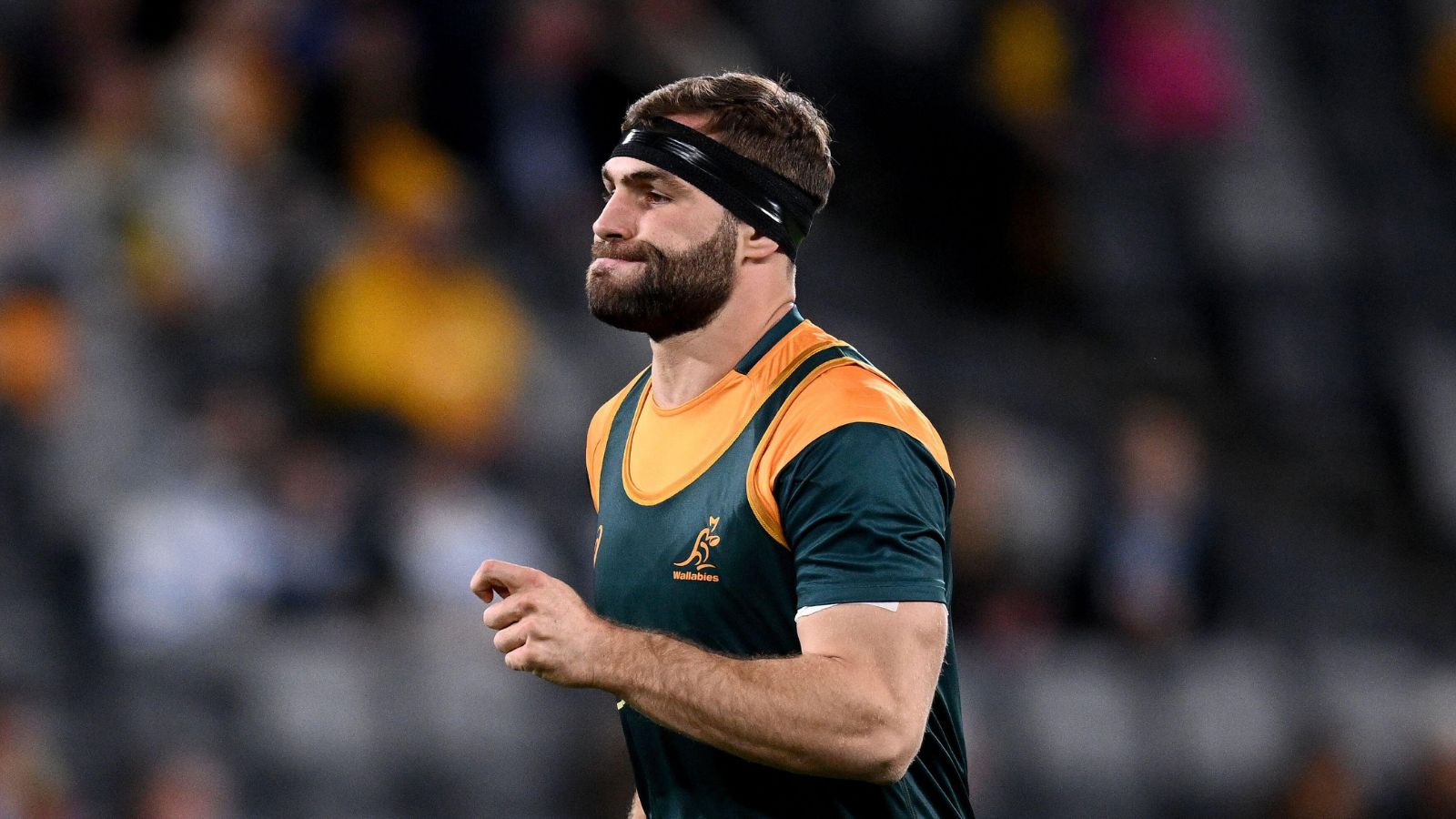 Josh Kemeny of the Wallabies during the warm up ahead of the eToro Rugby Championship Test match between the Australian Wallabies and the Argentina Pumas at CommBank Stadium in Sydney, Saturday, July 15, 2023.