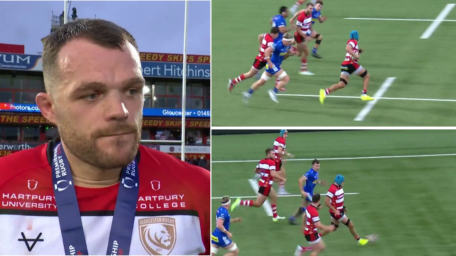WATCH: Zach Mercer sets up a GLORIOUS 80-metre try in response to England snub